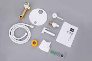 Гигиенический душ со смесителем ABBER AF8826W белый матовый