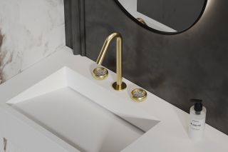 Смеситель для раковины ABBER Glanz AF8H08SG золото