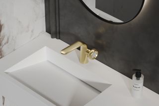 Смеситель для раковины ABBER Glanz AF8H10SG золото