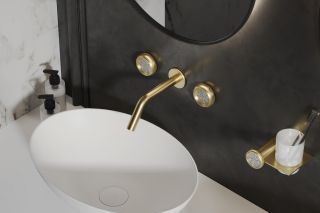 Смеситель для раковины ABBER Glanz AF8H121SG золото