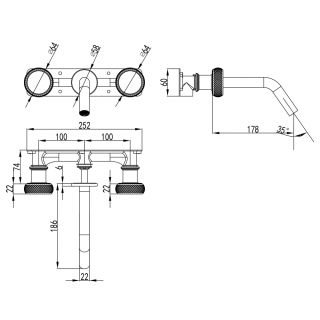 Смеситель для раковины ABBER Glanz AF8H121SG золото