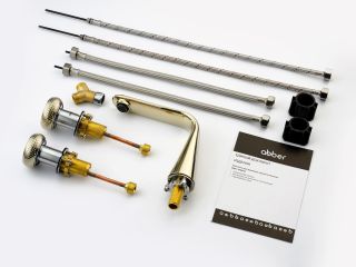 Смеситель ABBER Glanz AF8HA8SG для раковины сияющее золото
