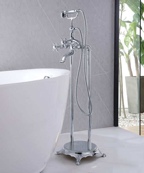 Напольный смеситель для ванны ABBER Klassik хром AF8415