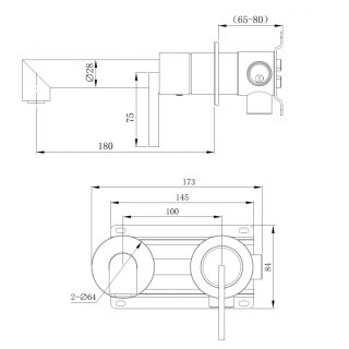 Смеситель для раковины ABBER Perfekte 316 AF8A12BST сталь брашированная