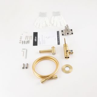 Гигиенический душ со смесителем ABBER Perfekte 316 AF8A25BG брашированное светлое золото
