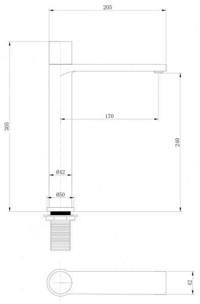 Смеситель для раковины ABBER Rund AF8711 хром