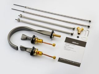 Смеситель ABBER Tanz AF8C08GM для раковины оружейная сталь
