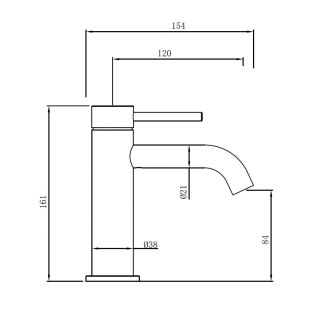 Смеситель для раковины ABBER Wasser Kreis 316 AF8110BG золото брашированное
