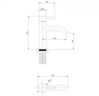 Смеситель для раковины ABBER Wasser Kreis AF8110SP сатин