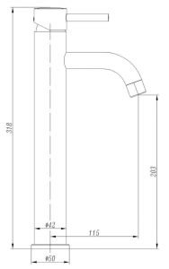 Смеситель для раковины ABBER Wasser Kreis AF8111B чёрный матовый