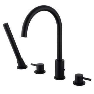 Смеситель на борт ванны ABBER Wasser Kreis AF8113B чёрный матовый