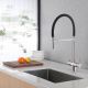 Смеситель для кухни ABBER Wasser Kreis AF81141SP с подключением фильтра и выдвижной лейкой сатин
