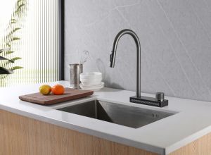 Смеситель для кухни ABBER Wasser Krei AF8114NG с выдвижной лейкой никель