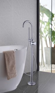 Напольный смеситель для ванны ABBER Wasser Kreis AF8115N хром