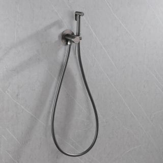 Гигиенический душ со смесителем ABBER Wasser Kreis AF8125NG оружейная сталь