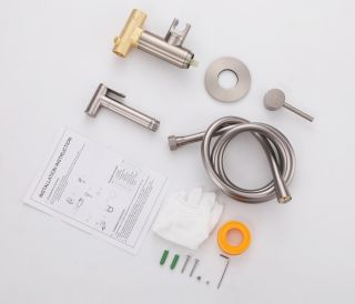 Гигиенический душ со смесителем ABBER Wasser Kreis AF8125SP сатин