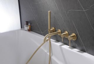 Смеситель для ванны ABBER Wasser Kreis 316 AF8130G золото матовое