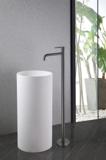 Напольный смеситель для раковины ABBER Wasser Kreis AF8140NG оружейная сталь
