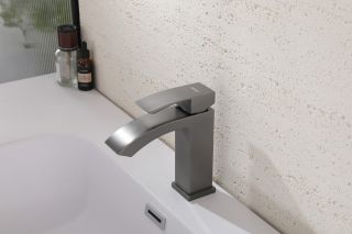 Смеситель для раковины ABBER Wasserfall AF8610NG оружейная сталь