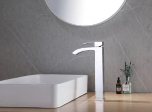 Смеситель для накладной раковины ABBER Wasserfall хром AF8611