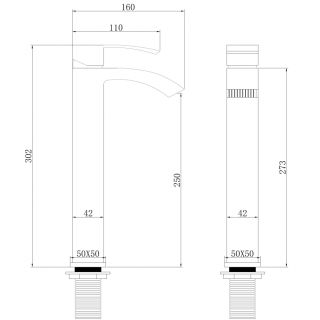 Смеситель для раковины ABBER Wasserfall AF8611SP сатин