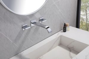 Встраиваемый смеситель для раковины ABBER Wasserfall AF8612 хром