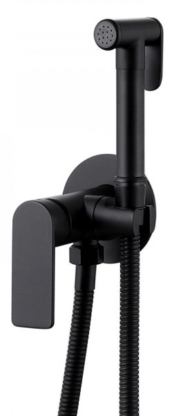 Гигиенический душ со смесителем ABBER Weiss Insel чёрный матовый AF8025B