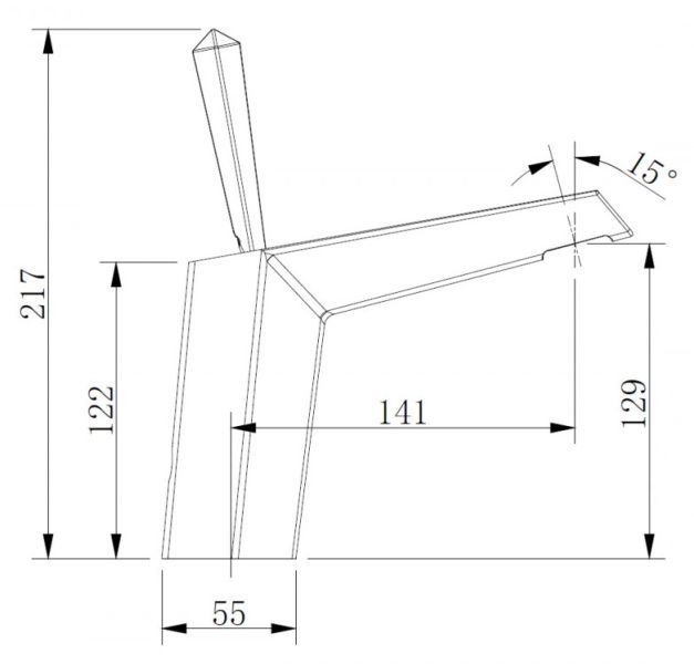 Смеситель для раковины ABBER Zeitlos AF8910B чёрный матовый