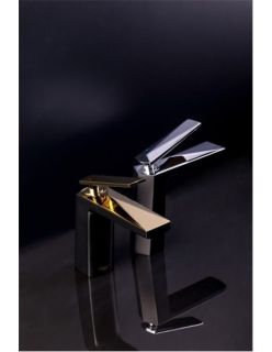 Смеситель для раковины Boheme Venturo чёрный/золото 381-B Смеситель для раковины Boheme Venturo чёрный/золото 381-B