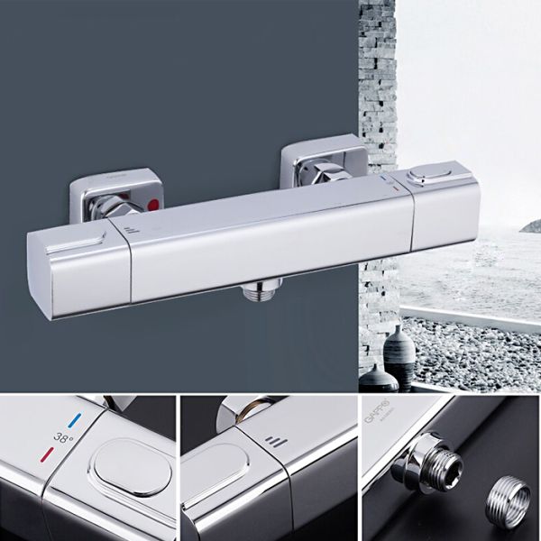 Смеситель для душа с термостатом Gappo G2091 хром