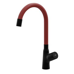 Смеситель для кухни Kohr FLY 1LN020201DBE-0000A красный/чёрный