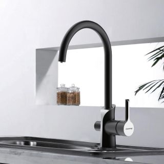 Смеситель для кухни Gappo G4303-6 со встроенным фильтром под питьевую воду чёрный/хром Смеситель для кухни Gappo G4303-6 со встроенным фильтром под питьевую воду чёрный/хром