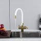 Смеситель для кухни Gappo G4395-33 с подключением фильтра питьевой воды и гибким изливом золото/белый Смеситель для кухни Gappo G4395-33 с подключением фильтра питьевой воды и гибким изливом золото/белый