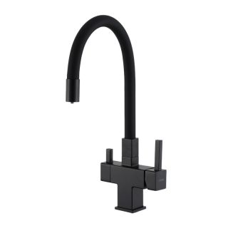 Смеситель для кухни Gappo G4395-36 с подключением фильтра питьевой воды и гибким изливом чёрный Смеситель для кухни Gappo G4395-36 с подключением фильтра питьевой воды и гибким изливом чёрный