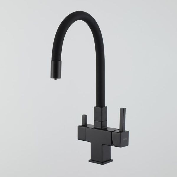 Смеситель для кухни Gappo G4395-36 с подключением фильтра питьевой воды и гибким изливом чёрный Смеситель для кухни Gappo G4395-36 с подключением фильтра питьевой воды и гибким изливом чёрный