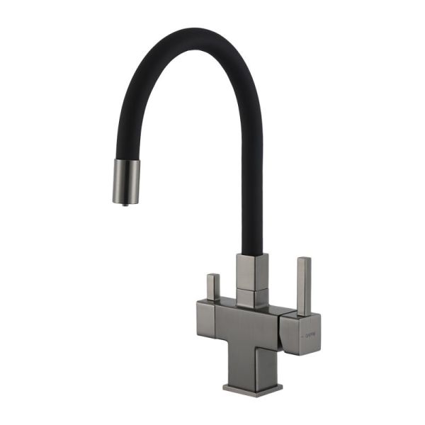 Смеситель для кухни Gappo G4395-39 с подключением фильтра питьевой воды и гибким изливом оружейная сталь Смеситель для кухни Gappo G4395-39 с подключением фильтра питьевой воды и гибким изливом оружейная сталь