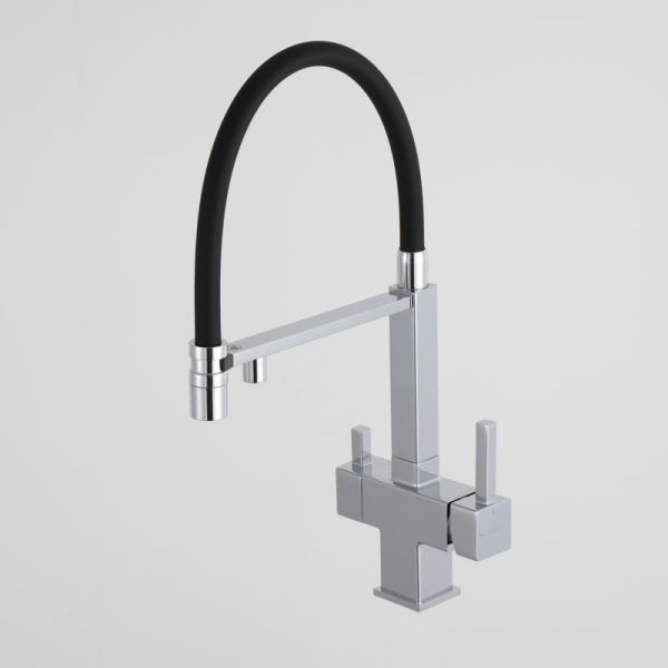 Смеситель для кухни Gappo G4395-50 с подключением фильтра питьевой воды и гибким изливом хром/чёрный Смеситель для кухни Gappo G4395-50 с подключением фильтра питьевой воды и гибким изливом хром/чёрный