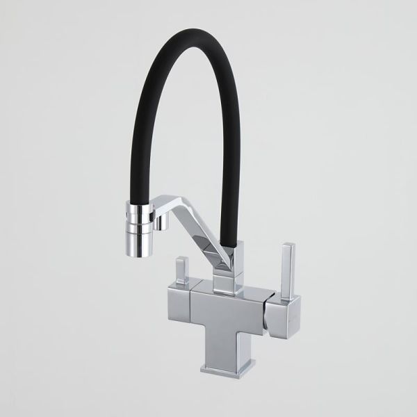 Смеситель для кухни Gappo G4395-60 с подключением фильтра питьевой воды и гибким изливом хром/чёрный Смеситель для кухни Gappo G4395-60 с подключением фильтра питьевой воды и гибким изливом хром/чёрный