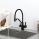 Смеситель для кухни Gappo G4395-66 с подключением фильтра питьевой воды и гибким изливом чёрный Смеситель для кухни Gappo G4395-66 с подключением фильтра питьевой воды и гибким изливом чёрный