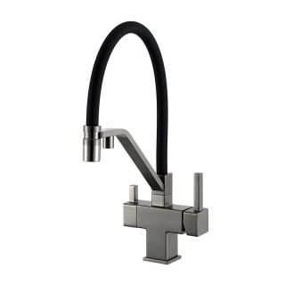 Смеситель для кухни Gappo G4395-69 с подключением фильтра питьевой воды и гибким изливом оружейная сталь/чёрный Смеситель для кухни Gappo G4395-69 с подключением фильтра питьевой воды и гибким изливом оружейная сталь/чёрный