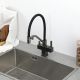 Смеситель для кухни Gappo G4395-69 с подключением фильтра питьевой воды и гибким изливом оружейная сталь/чёрный Смеситель для кухни Gappo G4395-69 с подключением фильтра питьевой воды и гибким изливом оружейная сталь/чёрный