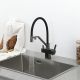 Смеситель для кухни Gappo G4395-69 с подключением фильтра питьевой воды и гибким изливом оружейная сталь/чёрный Смеситель для кухни Gappo G4395-69 с подключением фильтра питьевой воды и гибким изливом оружейная сталь/чёрный