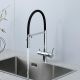 Смеситель для кухни Gappo G4397-80 с подключением фильтра питьевой воды и гибким изливом хром/чёрный Смеситель для кухни Gappo G4397-80 с подключением фильтра питьевой воды и гибким изливом хром/чёрный