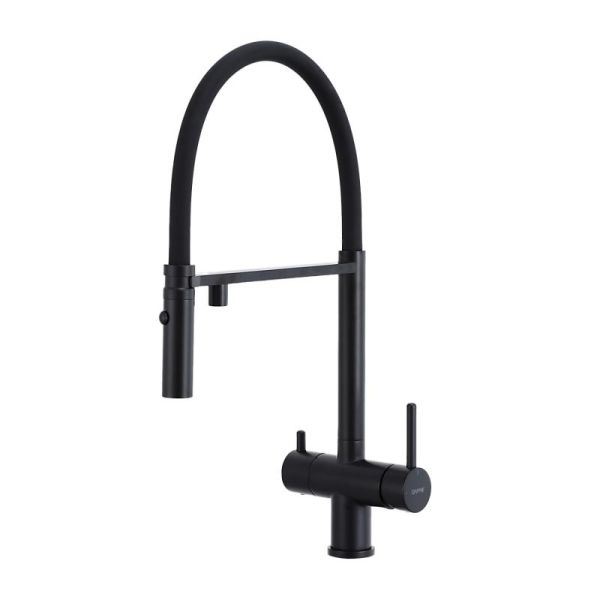 Смеситель для кухни Gappo G4397-86 с подключением фильтра питьевой воды и гибким изливом чёрный Смеситель для кухни Gappo G4397-86 с подключением фильтра питьевой воды и гибким изливом чёрный