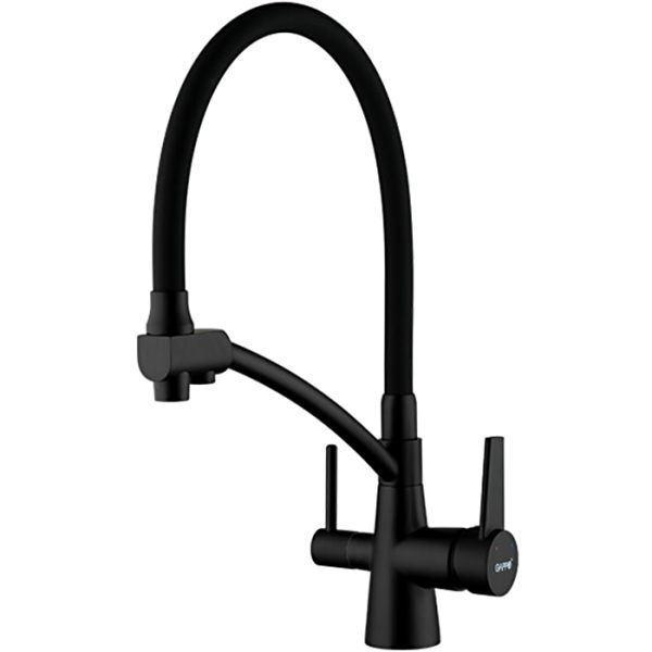 Смеситель для кухни Gappo G4398-16 с фильтром под питьевую воду чёрный