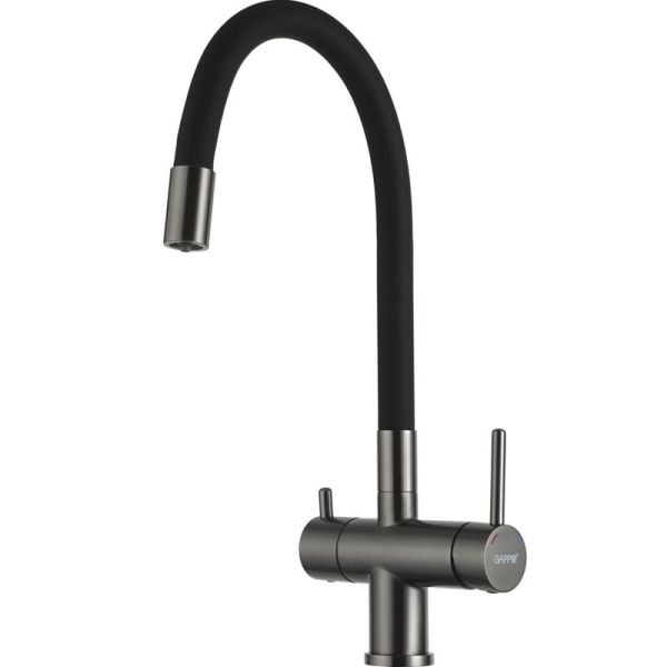 Смеситель для кухни Gappo G4398-39 под фильтр с гибким изливом оружейная сталь Смеситель для кухни Gappo G4398-39 под фильтр с гибким изливом оружейная сталь