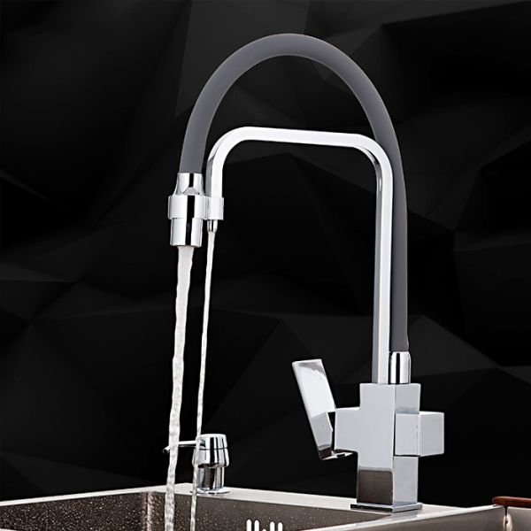 Смеситель для кухни Gappo G4398-4 с гибким изливом хром Смеситель для кухни Gappo G4398-4 с гибким изливом хром