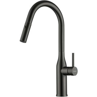 Смеситель для кухни Gappo G4398-41 с выдвижной лейкой оружейная сталь