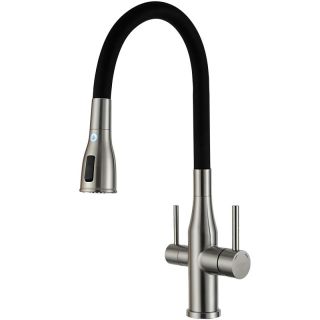 Смеситель для кухни Gappo G4399-65 с гибким изливом и подключением фильтра питьевой воды сатин Смеситель для кухни Gappo G4399-65 с гибким изливом и подключением фильтра питьевой воды сатин