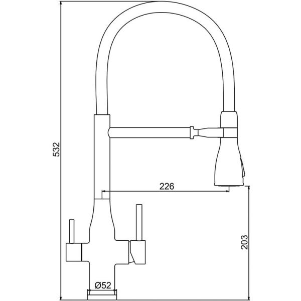 Смеситель для кухни Gappo G4399-76 с гибким изливом и подключением фильтра питьевой воды чёрный Смеситель для кухни Gappo G4399-76 с гибким изливом и подключением фильтра питьевой воды чёрный